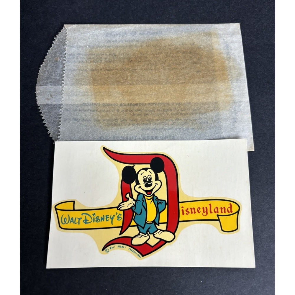 Walt Disney's Disneyland Decal Vintage Lindgren Turner Walt Disney Productions